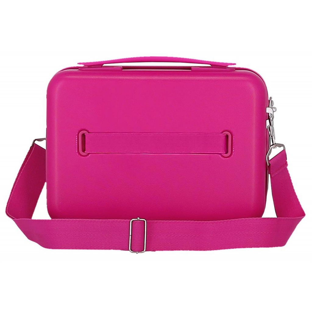 Cestovní neceser MOVEM Butterfly bílý – tvrdý kufřík s popruhem a úchytem na kufr