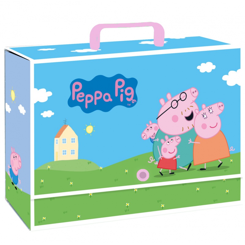 Kartónový kufrík s rúčkou Peppa Pig Astra – XL, 108024008 Kartónový kufrík s rúčkou Peppa Pig Astra – XL, 108024008