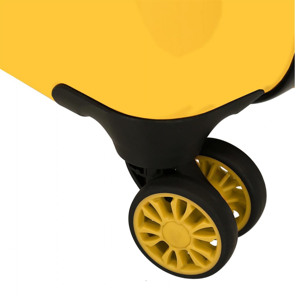 Luxusný detský ABS cestovný kufor MICKEY MOUSE 3D Ochre, 34L – 3D dizajn s Mickey Mouse