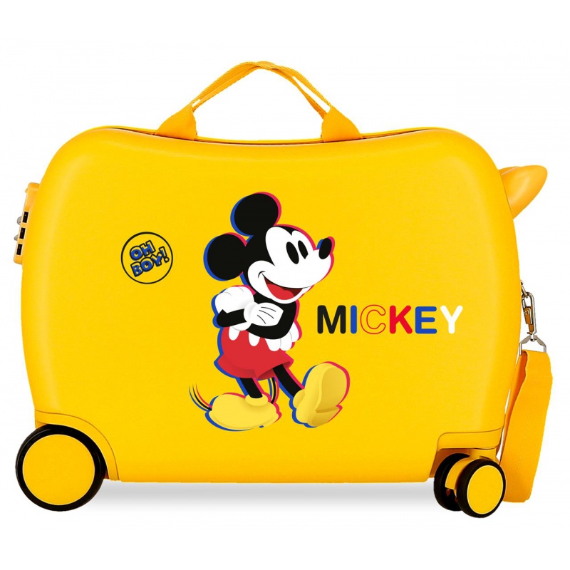 Detský cestovný kufor MICKEY MOUSE 3D Ochre, 34L – Multifunkčný kufor a odrážadlo Detský cestovný kufor MICKEY MOUSE 3D Ochre, 34L – Multifunkčný kufor a odrážadlo