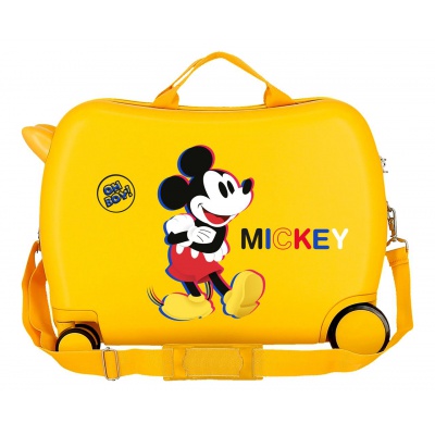 Detský cestovný kufor MICKEY MOUSE 3D Ochre, 34L – Multifunkčný kufor a odrážadlo Detský cestovný kufor MICKEY MOUSE 3D Ochre, 34L – Multifunkčný kufor a odrážadlo