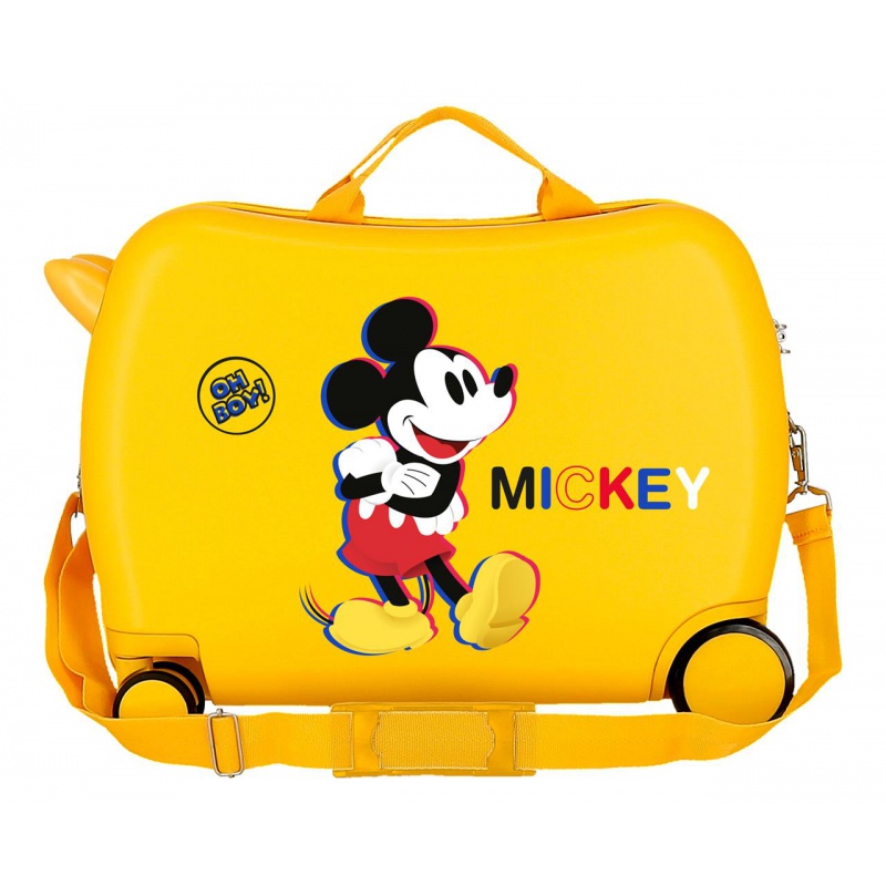 Detský cestovný kufor MICKEY MOUSE 3D Ochre, 34L – Multifunkčný kufor a odrážadlo Detský cestovný kufor MICKEY MOUSE 3D Ochre, 34L – Multifunkčný kufor a odrážadlo