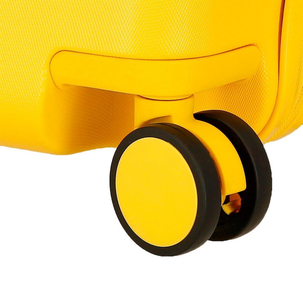 Detský cestovný kufor na kolieskach / odrážadlo MICKEY MOUSE 3D Ochre, 2921022