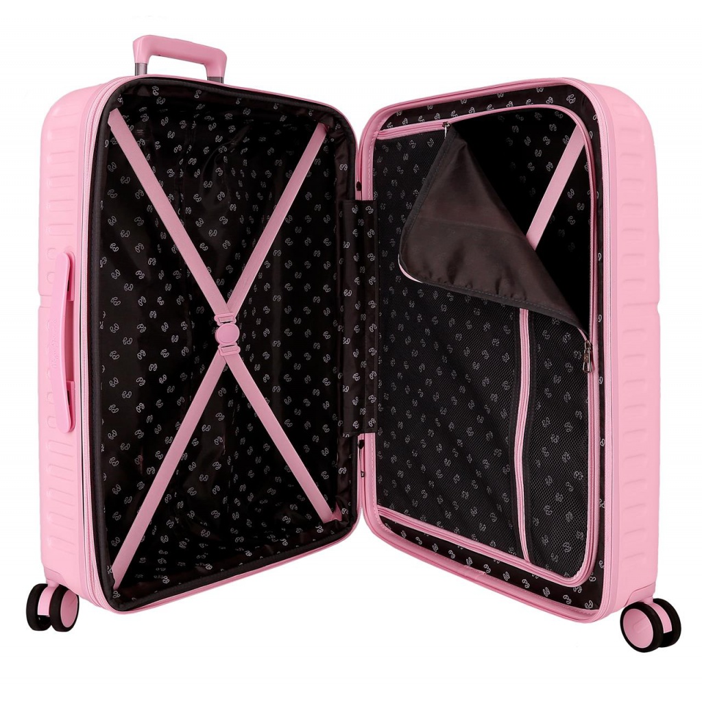 PEPE JEANS Highlight Light Pink, Cestovní kufr, 70x48x28cm, 79L, 768922C (medium exp.)