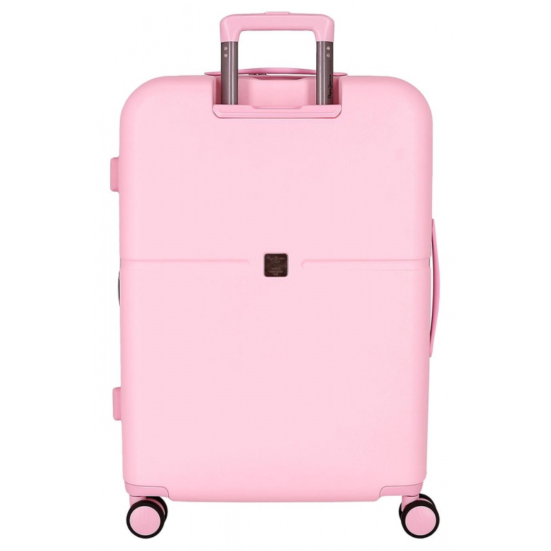 PEPE JEANS Highlight Light Pink, Sada luxusních ABS cestovních kufrů 70cm/55cm, 768952C PEPE JEANS Highlight Light Pink, Sada luxusních ABS cestovních kufrů 70cm/55cm, 768952C