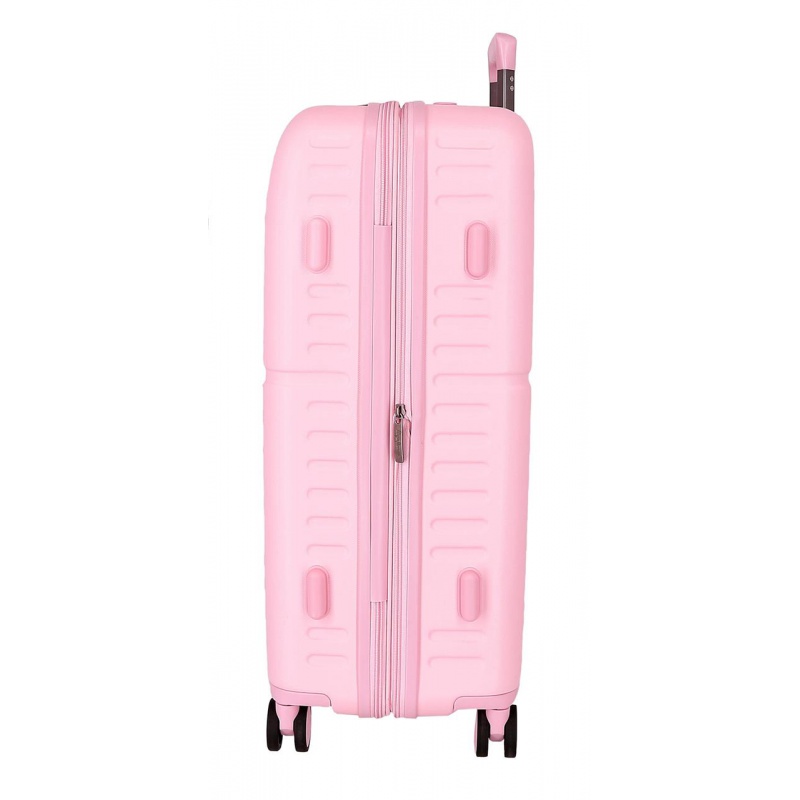 PEPE JEANS Highlight Light Pink, Sada luxusních ABS cestovních kufrů 70cm/55cm, 768952C PEPE JEANS Highlight Light Pink, Sada luxusních ABS cestovních kufrů 70cm/55cm, 768952C