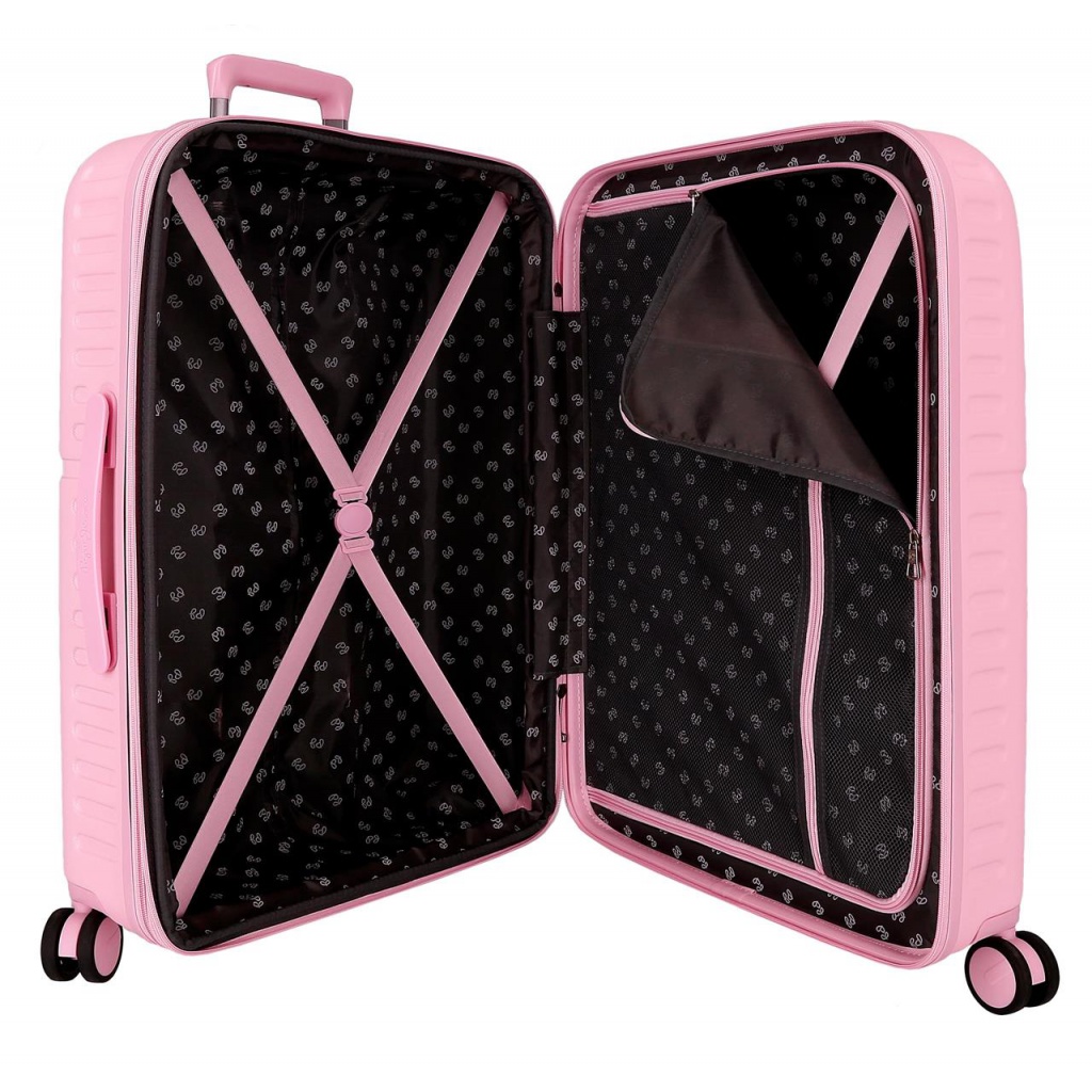 PEPE JEANS Highlight Light Pink, Sada luxusných ABS cestovných kufrov 70cm/55cm, 768952C