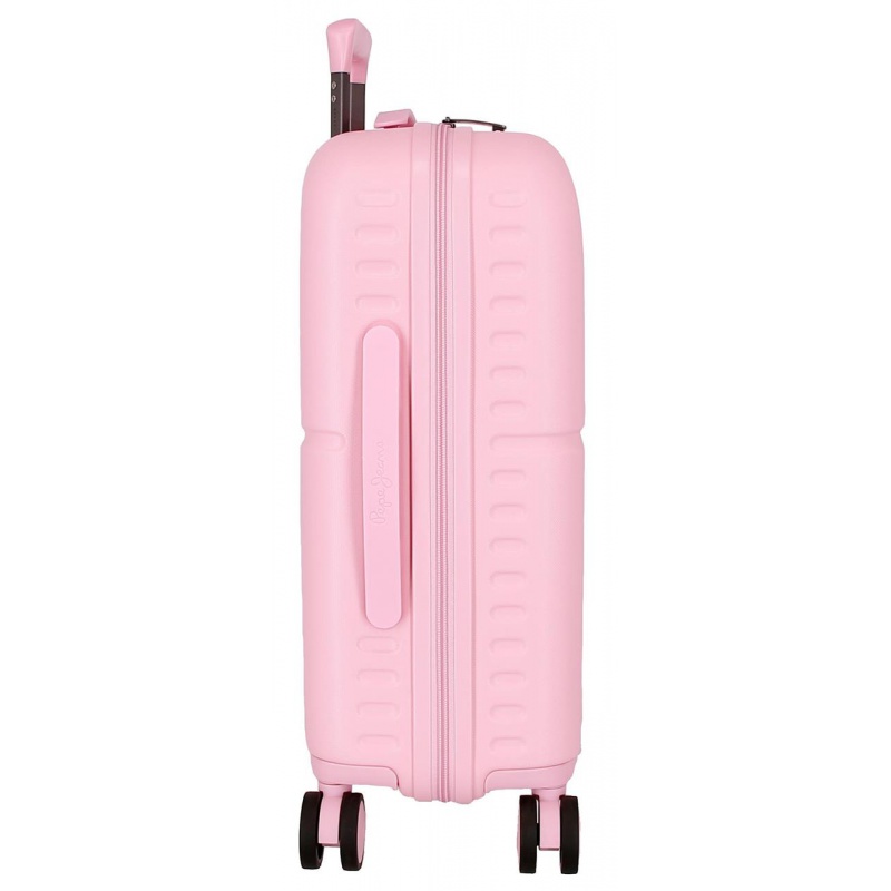 PEPE JEANS Highlight Light Pink, Sada luxusních ABS cestovních kufrů 70cm/55cm, 768952C PEPE JEANS Highlight Light Pink, Sada luxusních ABS cestovních kufrů 70cm/55cm, 768952C