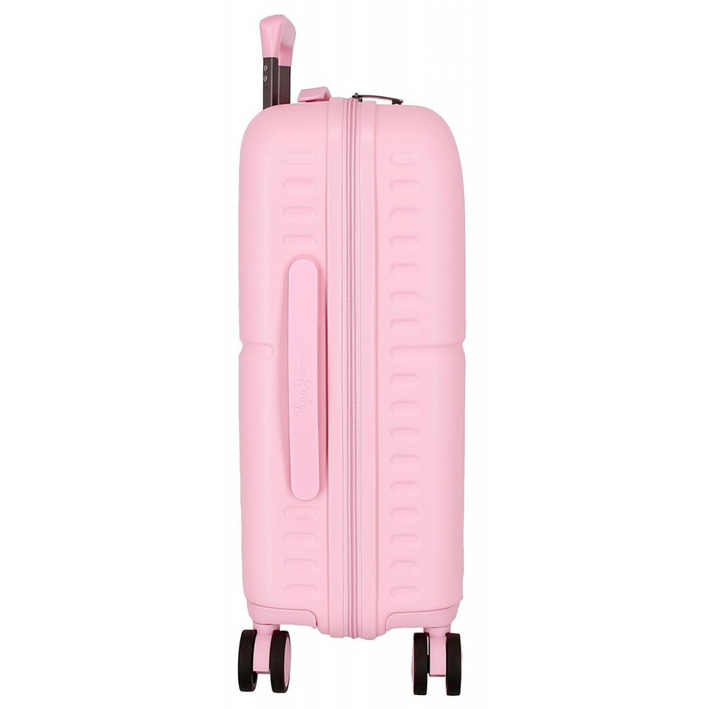 PEPE JEANS Highlight Light Pink, Sada luxusních ABS cestovních kufrů 70cm/55cm, 768952C