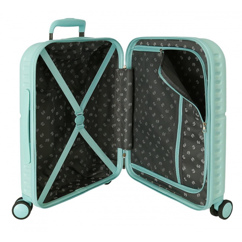 PEPE JEANS Highlight Turquesa, Sada luxusních ABS cestovních kufrů 70cm/55cm, 7689525 PEPE JEANS Highlight Turquesa, Sada luxusních ABS cestovních kufrů 70cm/55cm, 7689525