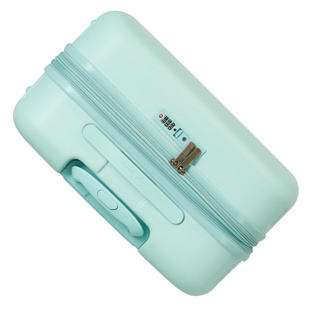 PEPE JEANS Highlight Turquesa, Sada luxusních ABS cestovních kufrů 70cm/55cm, 7689525