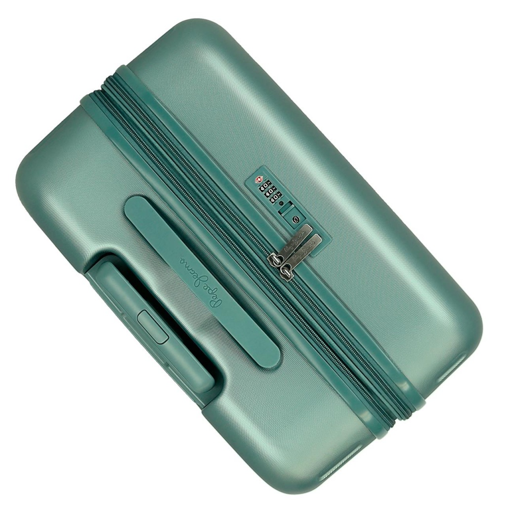 PEPE JEANS Highlight Verde, Sada luxusních ABS cestovních kufrů 70cm/55cm, 768952B