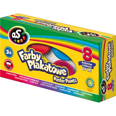 AS Školské temperové farby v tégliku 8x20ml, 301219002 AS Školské temperové farby v tégliku 8x20ml, 301219002