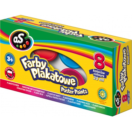 AS Školské temperové farby v tégliku 8x20ml, 301219002