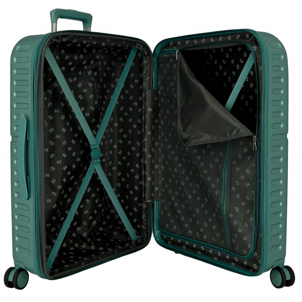 PEPE JEANS Highlight Verde, Cestovní kufr, 70x48x28cm, 79L, 768922B (medium exp.)