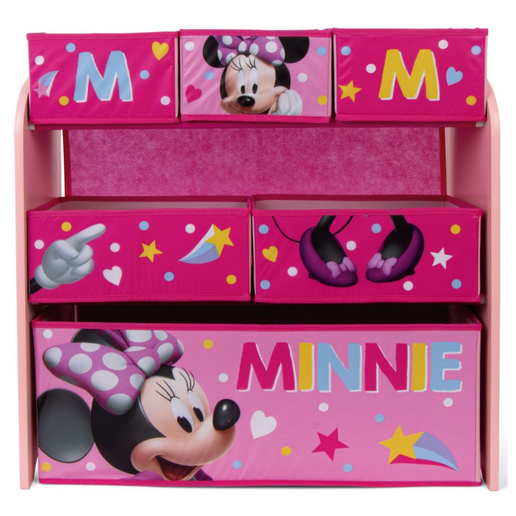 Drevený regál / organizér na hračky MINNIE MOUSE – organizér do detskej izby