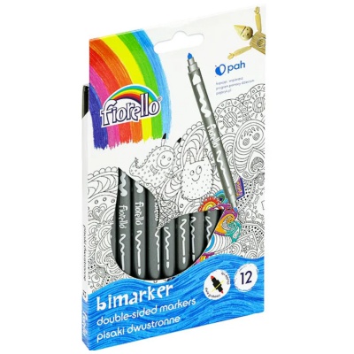 Obojstranné fixky Fiorello BIMARKER GR-F816 – 12 farieb Obojstranné fixky Fiorello BIMARKER GR-F816 – 12 farieb