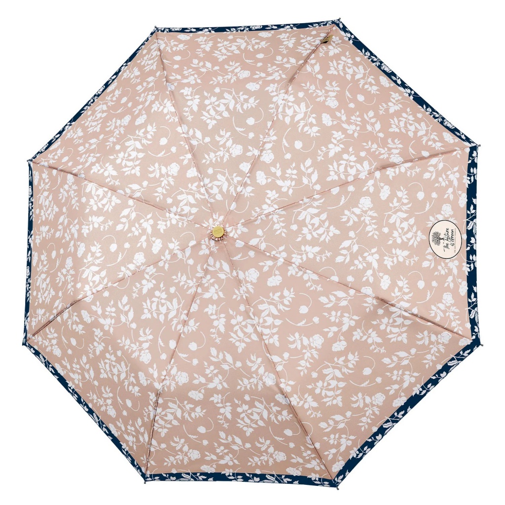 Elegantný skladací dámsky dáždnik Perletti Green "Fiore Bianco", 19162