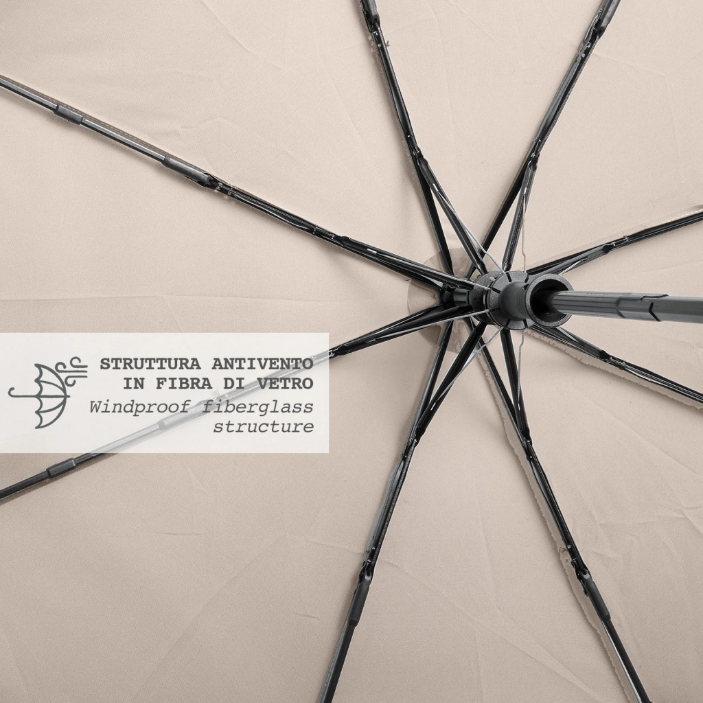 Elegantní skládací dámský deštník Perletti Green "Fiore Bianco", 19162