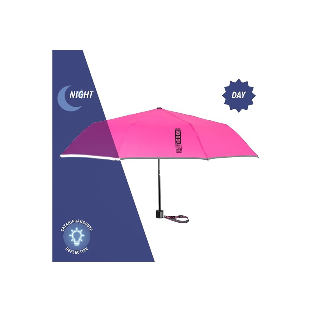 Detský reflexný dáždnik Perletti Cool Kids Back To Cool ružový 15657