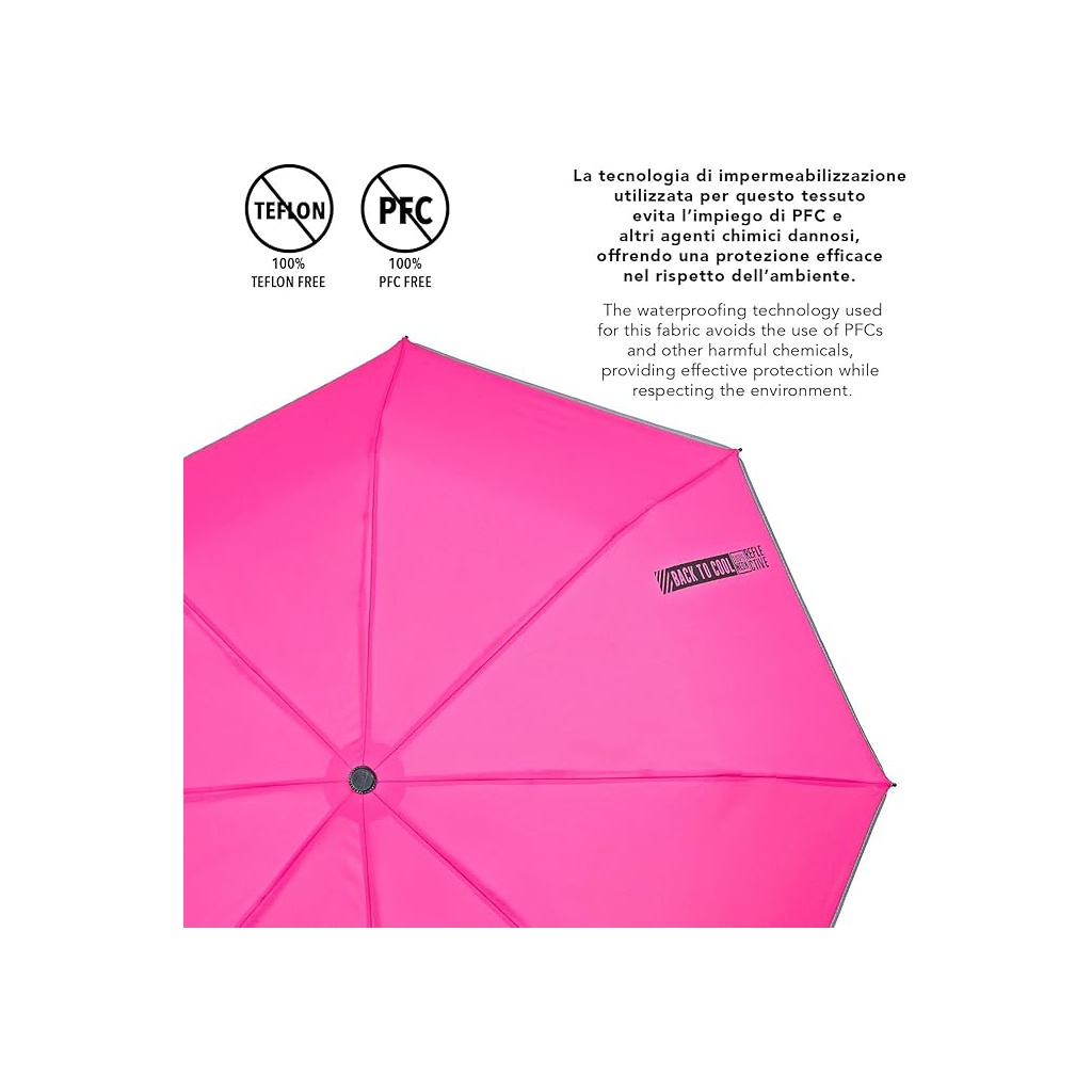Detský reflexný dáždnik Perletti Cool Kids Back To Cool ružový 15657
