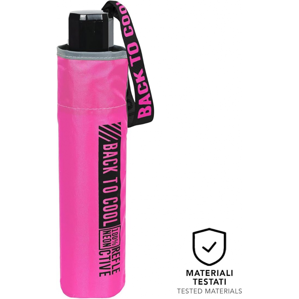 Dětský reflexní deštník Perletti Cool Kids "Back To Cool", růžový, 15657