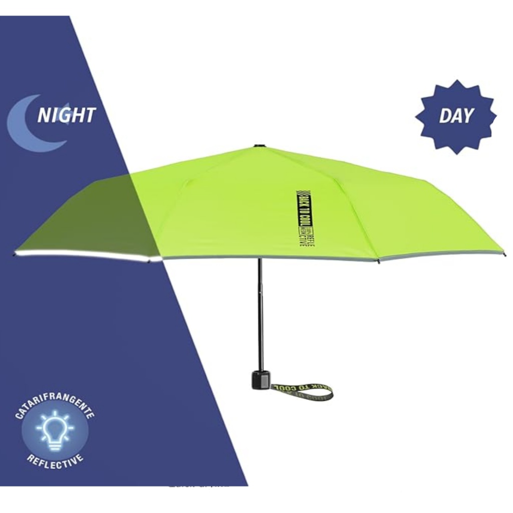 Dětský reflexní deštník Perletti Cool Kids "Back To Cool", zelený, 15657