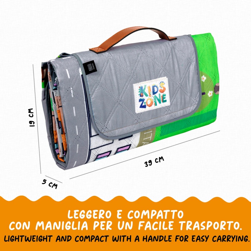 Detská pikniková deka Perletti s motívom autíčkovej dráhy 150x150 cm Detská pikniková deka Perletti s motívom autíčkovej dráhy 150x150 cm