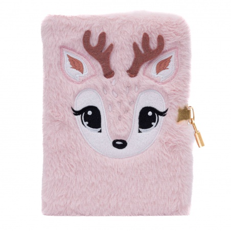 Roztomilý zápisník ASTRAPAP BABY DEER formátu A5 s motívom srnčeka. Obsahuje 96 listov linkovaného papiera (70g) a praktický zám