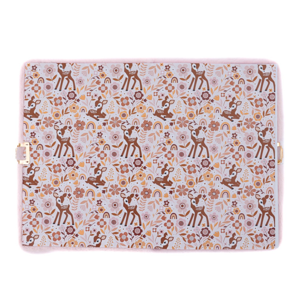 Zápisník AstraPAP BABY DEER – A5, plyšový, so zámkom, srnka