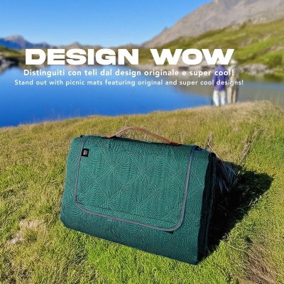 Perletti Travel Listy 200×200 cm – veľká vodoodpudivá pikniková deka Perletti Travel Listy 200×200 cm – veľká vodoodpudivá pikniková deka