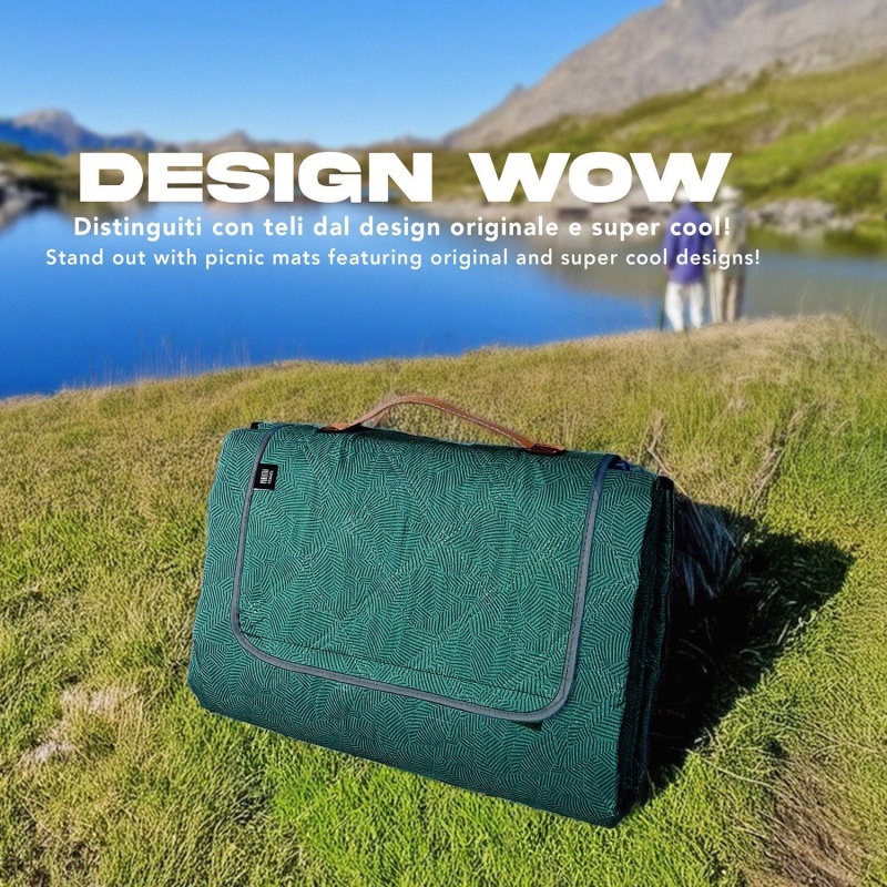 Perletti Travel Listy 200×200 cm – veľká vodoodpudivá pikniková deka Perletti Travel Listy 200×200 cm – veľká vodoodpudivá pikniková deka