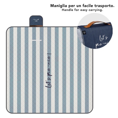 Perletti Travel Pruhy 200×200 cm – veľká vodoodpudivá pikniková deka Perletti Travel Pruhy 200×200 cm – veľká vodoodpudivá pikniková deka