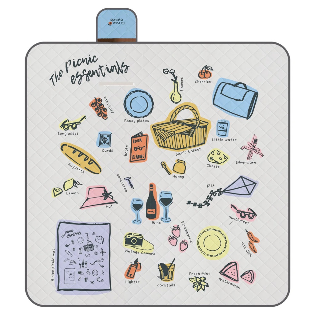 Perletti Travel – Essentials je extra velká deka určená pro rodinné výlety a venkovní dobrodružství až pro čtyři osoby. Spodní