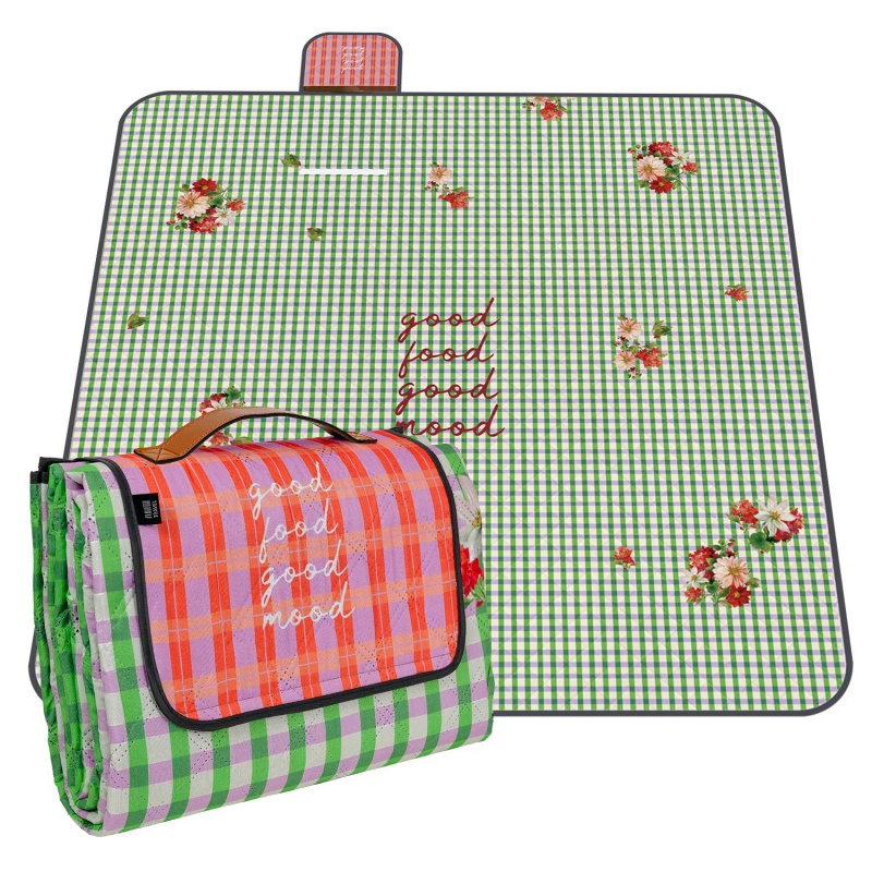 Perletti Travel Vichy Floreale 200×200 cm – skladná vodoodpudivá deka Perletti Travel Vichy Floreale 200×200 cm – skladná vodoodpudivá deka