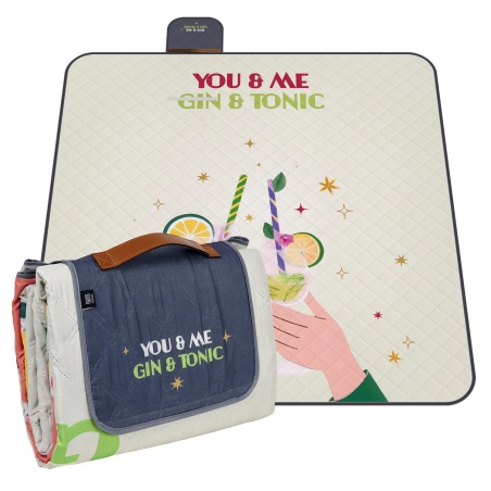 Perletti Travel Gin & Tonic 200×200 cm – vodoodpudivá pikniková deka