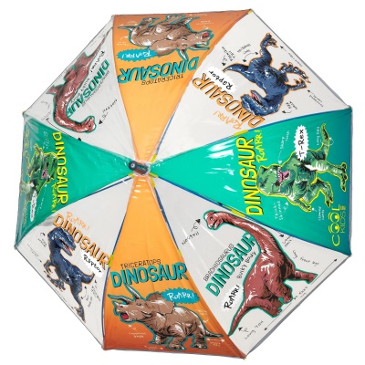 Perletti Cool Kids „Dinosaur“ 70 cm – reflexný transparentný dáždnik Perletti Cool Kids „Dinosaur“ 70 cm – reflexný transparentný dáždnik