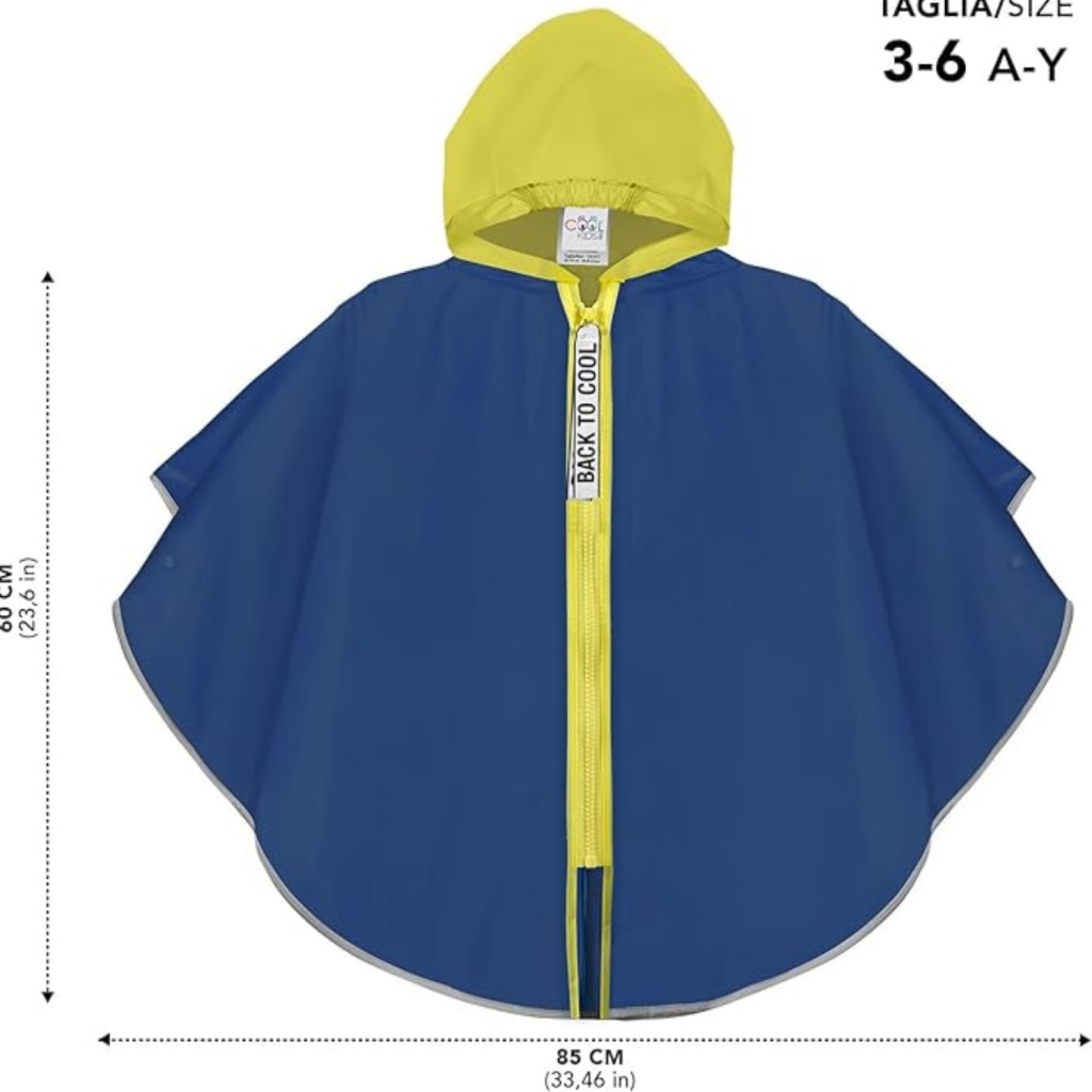 Dětská pláštěnka / pončo Perletti Cool Kids "Back to Cool", 3/6 let, 15665