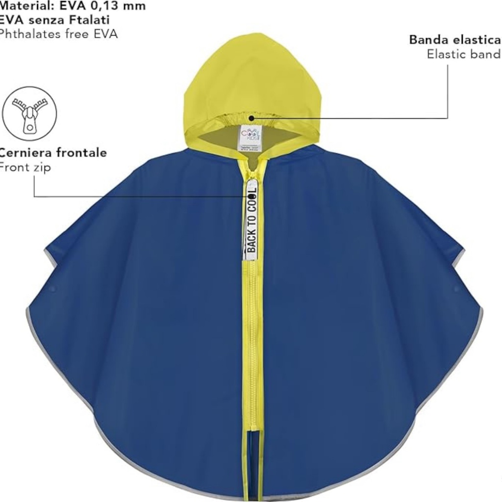 Perletti Cool Kids Back to Cool 3–6 r. – vodeodolné pončo