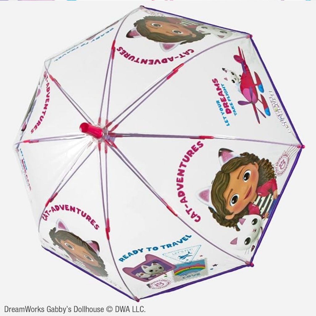 Perletti Kids Gabby's Dollhouse 74 cm – transparentní deštník