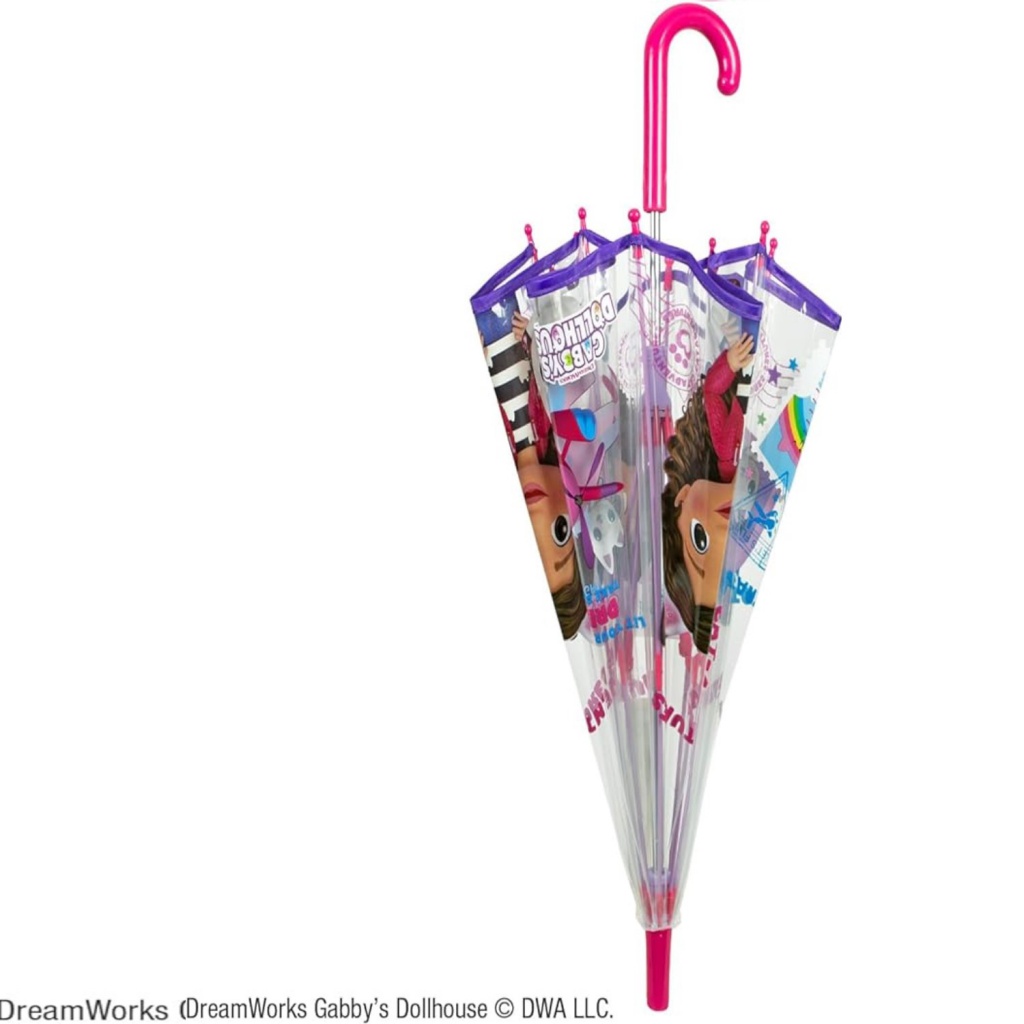 Perletti Kids Gabby's Dollhouse 74 cm – transparentní deštník
