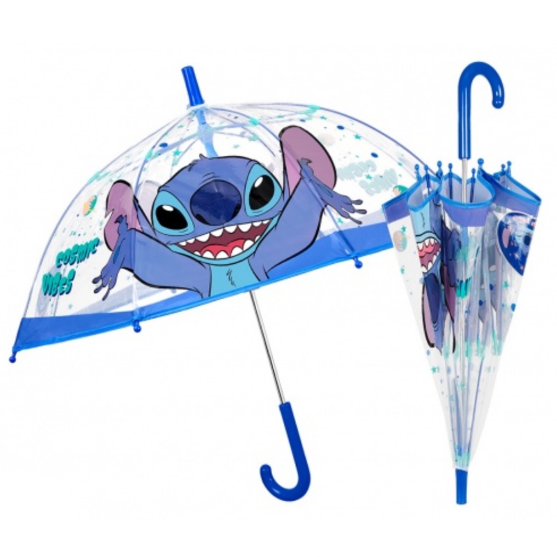 Perletti Kids Lilo & Stitch 70 cm – transparentný detský dáždnik Perletti Kids Lilo & Stitch 70 cm – transparentný detský dáždnik