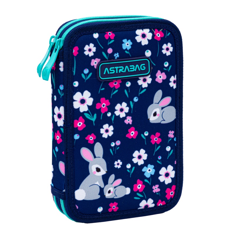 Dvojitý vybavený penál ASTRABAG se stylovým designem. Obsahuje dvě přihrádky s organizérem. Kompletně vybavený PREMIUM psac Dvojitý vybavený penál ASTRABAG se stylovým designem. Obsahuje dvě přihrádky s organizérem. Kompletně vybavený PREMIUM psac