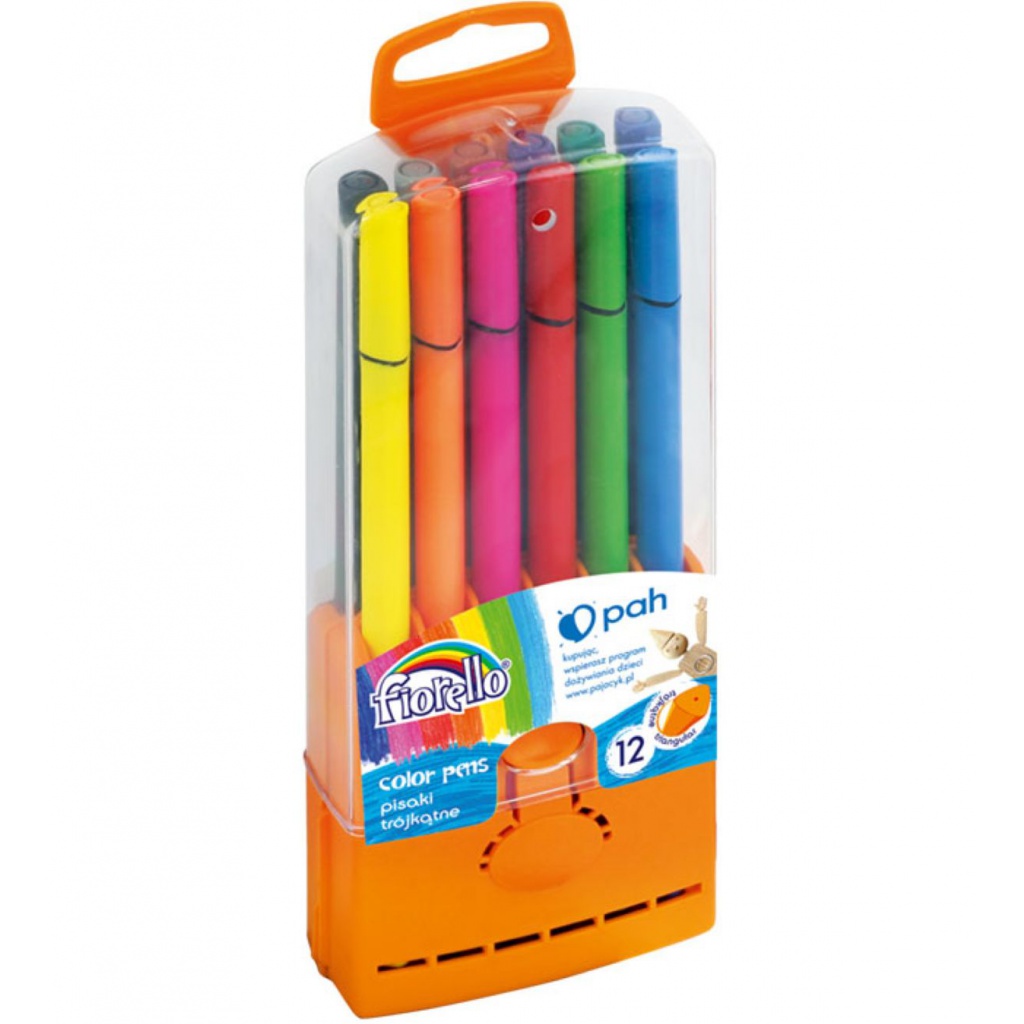 Tříhranné popisovače Fiorello GR-290 jsou ideální pro děti i dospělé. Ergonomický tvar zajišťuje pohodlné držení, vodová ba