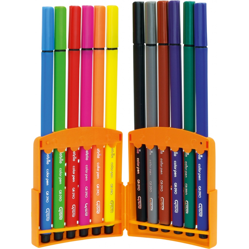 Tříhranné popisovače Fiorello GR-290 jsou ideální pro děti i dospělé. Ergonomický tvar zajišťuje pohodlné držení, vodová ba