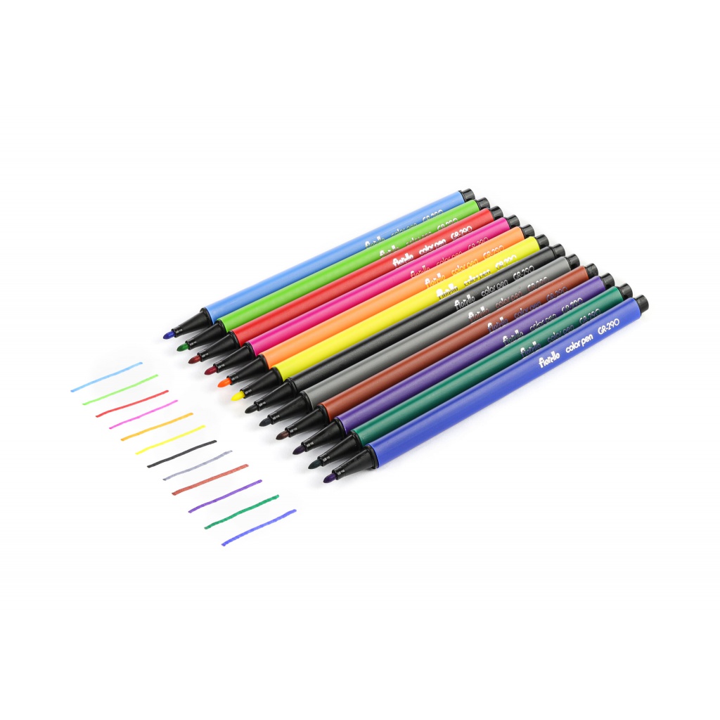 Fiorello GR-290 – Trojhranné popisovače 12 farieb | Pre deti aj školu