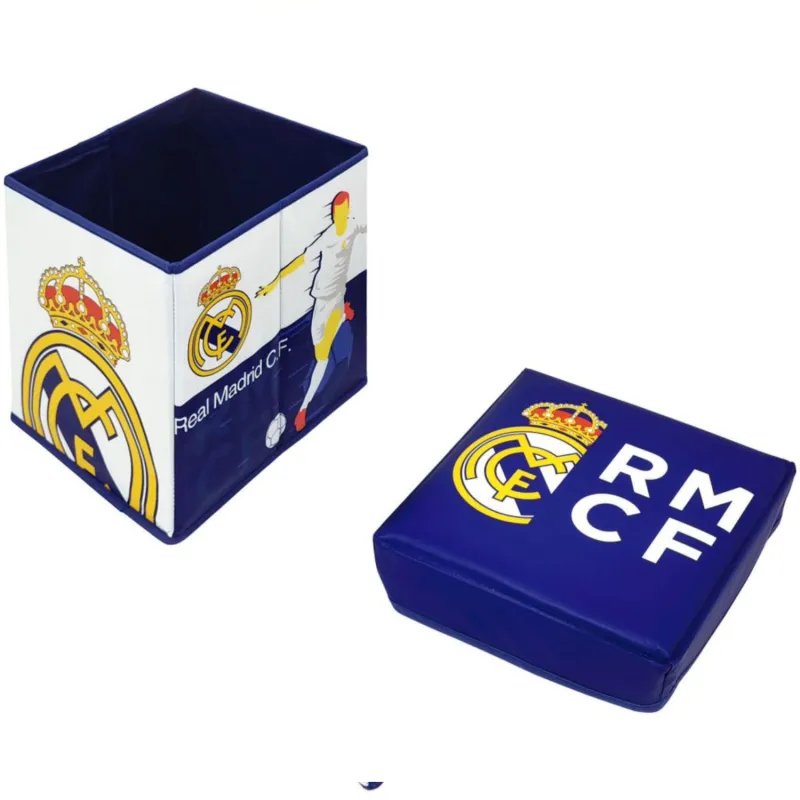 Úložný box s vrchnákom / taburetka 2v1 Real Madrid – box na hračky pre deti Úložný box s vrchnákom / taburetka 2v1 Real Madrid – box na hračky pre deti