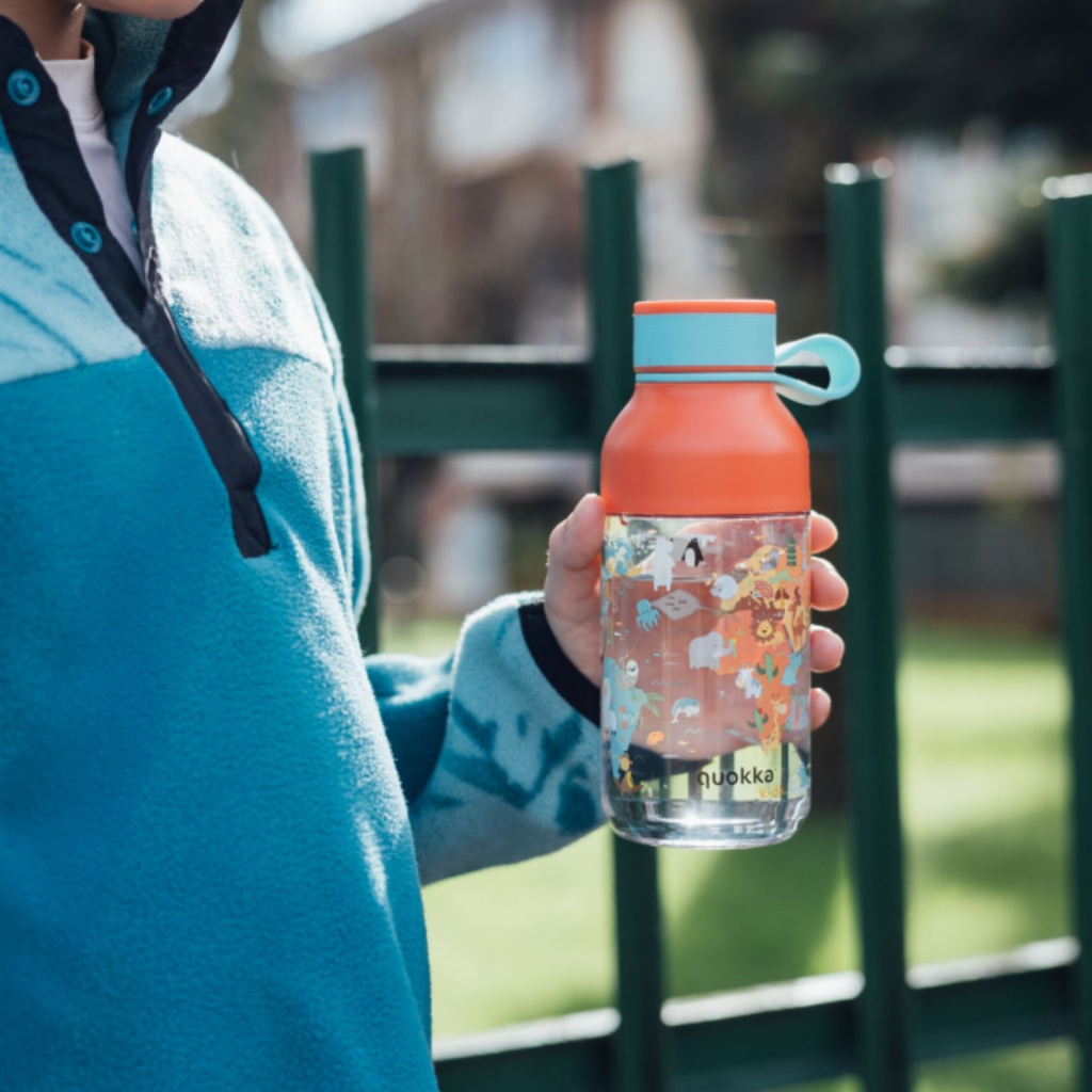 Quokka Kids Ice, Plastová láhev s poutkem Map Of Life, 430ml, 40160