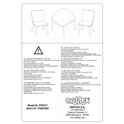 Detský drevený stolík + 2 stoličky Arditex Kids – praktický nábytok do detskej izby Detský drevený stolík + 2 stoličky Arditex Kids – praktický nábytok do detskej izby