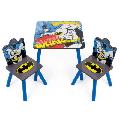 Dětský dřevěný stolek + 2 židle Batman, BT16703